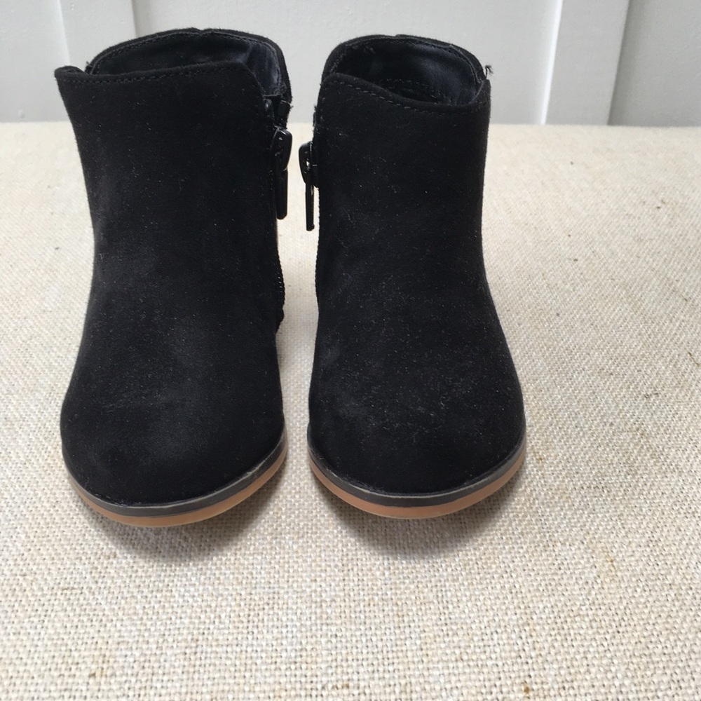 Toddler girl black ankle boots